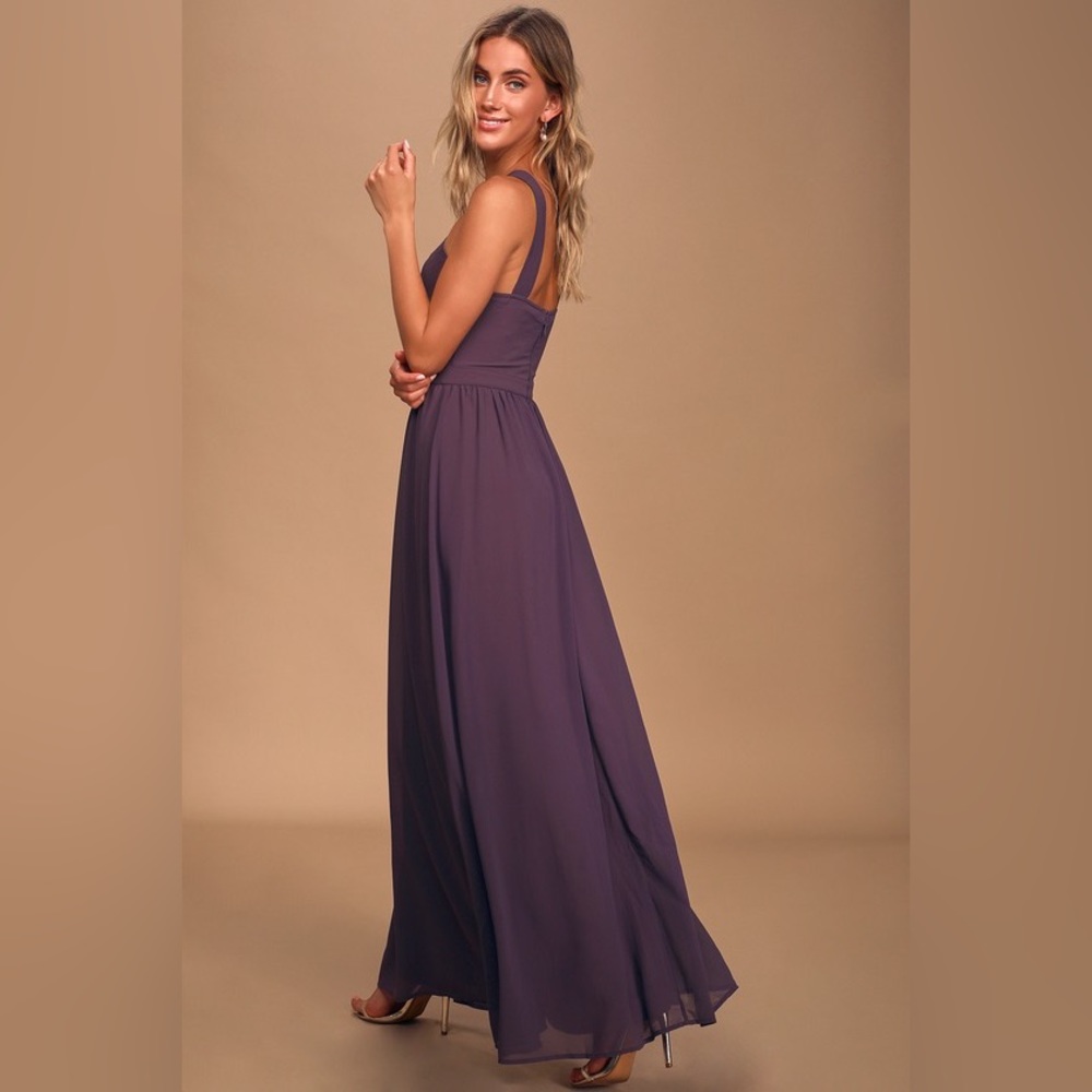 New Lulus Air of Romance Dusty Purple Maxi Dress Size M